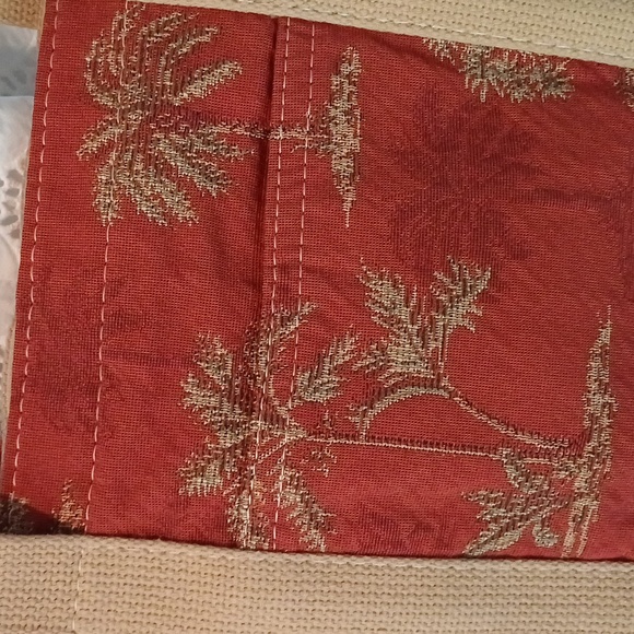 🔥🔥Bonnie Bag Upholstery palm trees vintage knitting needle point storage tote - Picture 2 of 16